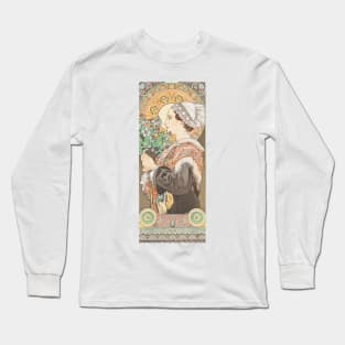 Sea Holly aka Thistle from the sands, Alphonse Mucha Long Sleeve T-Shirt